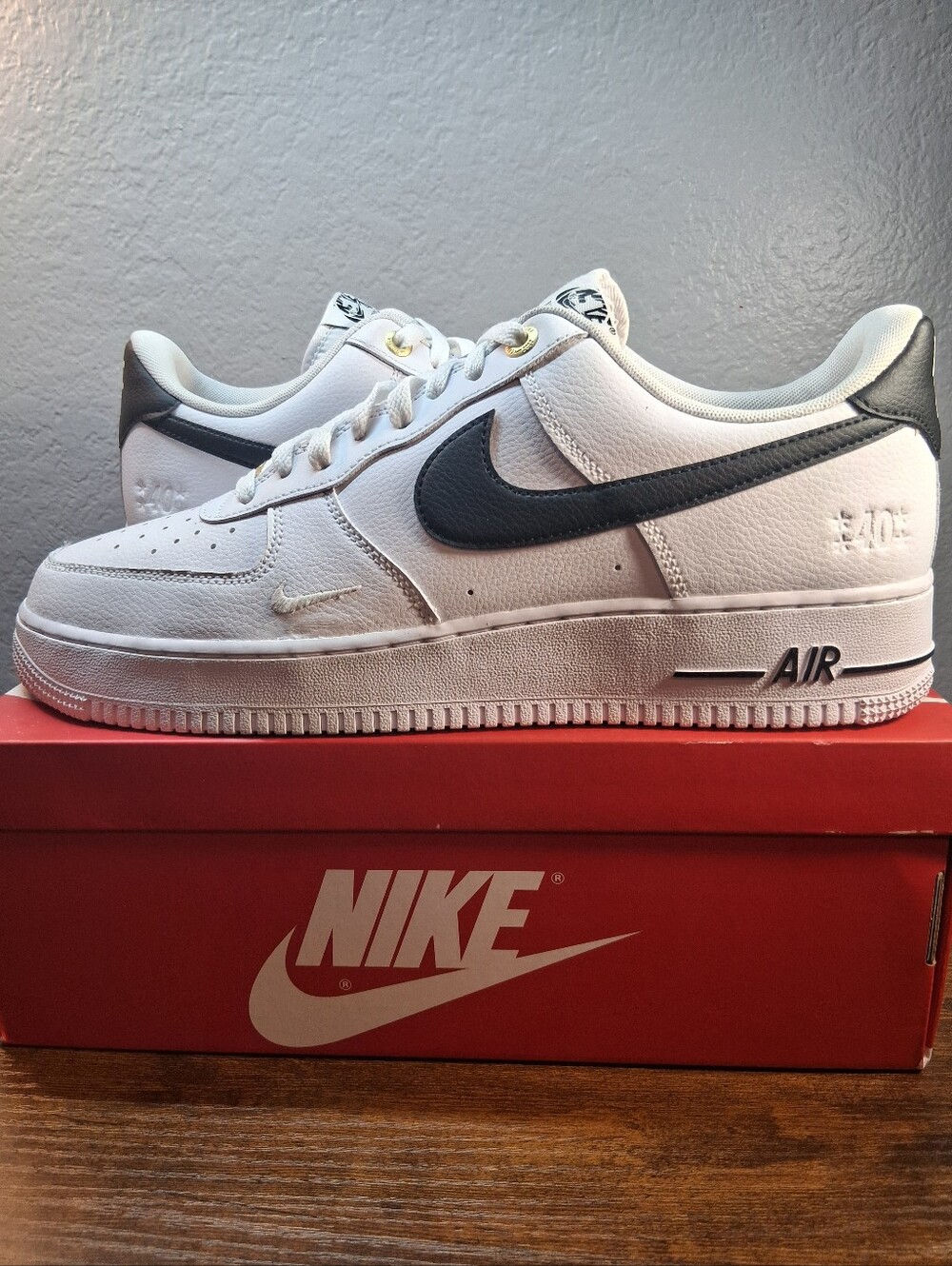 Nike Air Force 1 Low  LV8 40TH ANNIVERSARY- White with Black Swoosh